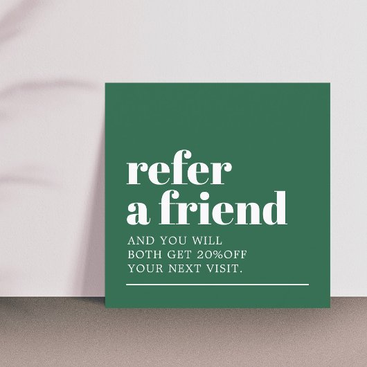 Modern Bold Green White Beauty Salon 紹介カード