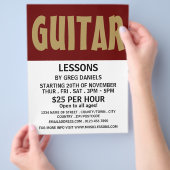 Modern Bold, Guitar Lessons Advertising チラシ (手)