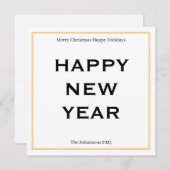 Modern Bold Holiday Card | Custom Text Minimalist  シーズンカード (正面/裏面)