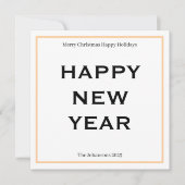 Modern Bold Holiday Card | Custom Text Minimalist  シーズンカード (正面)
