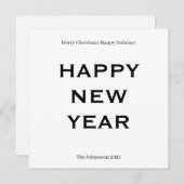 Modern Bold Holiday Card | Custom Text Minimalist  シーズンカード (正面/裏面)