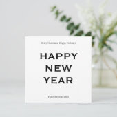 Modern Bold Holiday Card | Custom Text Minimalist  シーズンカード (スタンド正面)
