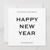 Modern Bold Holiday Card | Custom Text Minimalist  シーズンカード (正面)