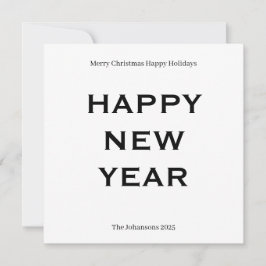 Modern Bold Holiday Card | Custom Text Minimalist  シーズンカード