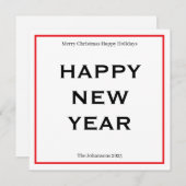 Modern Bold Holiday Card | Custom Text Minimalist  シーズンカード (正面/裏面)