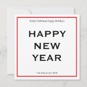 Modern Bold Holiday Card | Custom Text Minimalist  シーズンカード (正面)