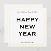 Modern Bold Holiday Card | Custom Text Minimalist  シーズンカード (正面/裏面)