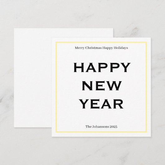 Modern Bold Holiday Card | Custom Text Minimalist  シーズンカード (正面/裏面)