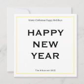 Modern Bold Holiday Card | Custom Text Minimalist  シーズンカード (正面)