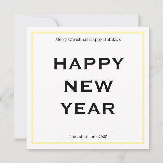 Modern Bold Holiday Card | Custom Text Minimalist  シーズンカード (正面)