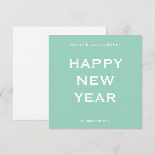 Modern Bold Holiday Card | Custom Text Minimalist  シーズンカード (正面/裏面)