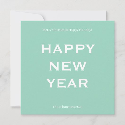Modern Bold Holiday Card | Custom Text Minimalist  シーズンカード (正面)