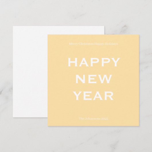 Modern Bold Holiday Card | Custom Text Minimalist  シーズンカード (正面/裏面)