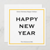 Modern Bold Holiday Card | Custom Text Minimalist  シーズンカード (正面/裏面)