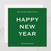 Modern Bold Holiday Card | Custom Text Minimalist  シーズンカード (正面/裏面)