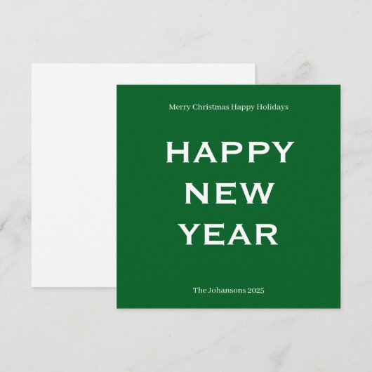 Modern Bold Holiday Card | Custom Text Minimalist シーズンカード (正面/裏面)