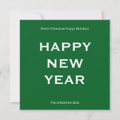 Modern Bold Holiday Card | Custom Text Minimalist シーズンカード (正面)