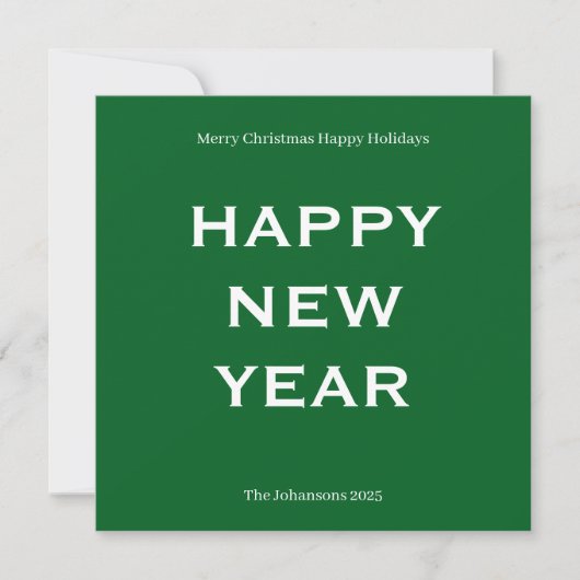 Modern Bold Holiday Card | Custom Text Minimalist  シーズンカード (正面)