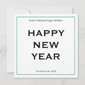 Modern Bold Holiday Card | Custom Text Minimalist  シーズンカード (正面)