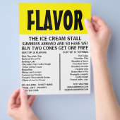 Modern Bold, Ice Cream Parlour Advertising チラシ (手)