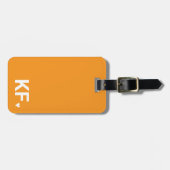 Modern Bold Initial Monogram Heart Personalized ラゲッジタグ (正面横)