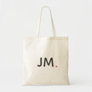 Modern Bold Initials Stylish Trendy Pink Monogram トートバッグ