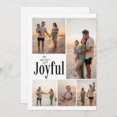 Modern Bold Joyful Holidays Family Photo シーズンカード (正面/裏面)