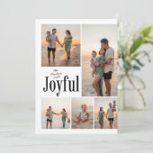 Modern Bold Joyful Holidays Family Photo シーズンカード (スタンド正面)