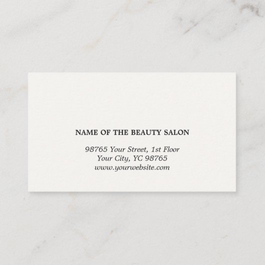 Modern Bold Light Pastel Hair Salon 名刺 (裏面)