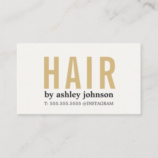 Modern Bold Light Pastel Hair Salon 名刺 (正面)