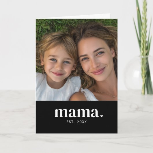 Modern Bold Mama Photo カード (正面)