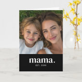 Modern Bold Mama Photo カード (黄色い花)