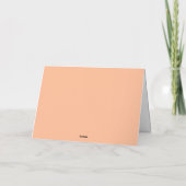 Modern Bold Peach Orange Personalized Bat Mitzvah  サンキューカード (裏面)