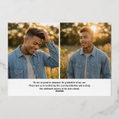 Modern Bold PhotoPop Graduation  箔招待状 (裏面)