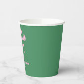 Modern Bold Pink Green 50th Birthday Custom 紙コップ (左)