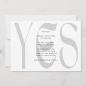 Modern Bold Retro Open Bar FullBleed Photo Wedding セーブザデート (裏面)