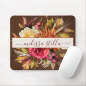 Modern Bold Rustic Floral | Girly Gift マウスパッド (マウス)