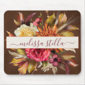 Modern Bold Rustic Floral | Girly Gift マウスパッド (正面)