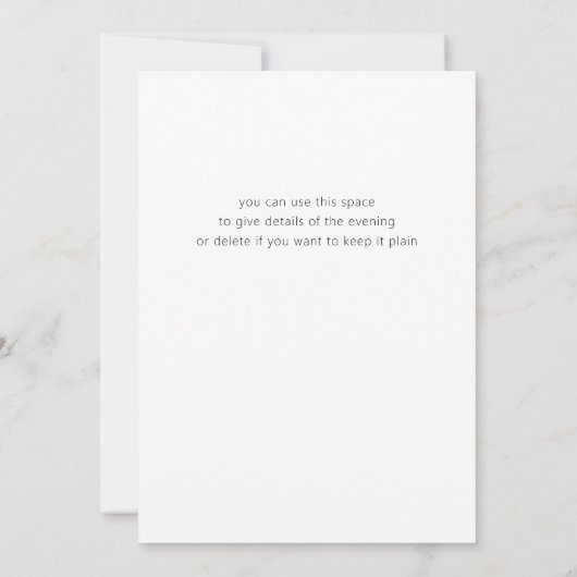 modern bold script  photo bachelorette Invitation  招待状 (裏面)