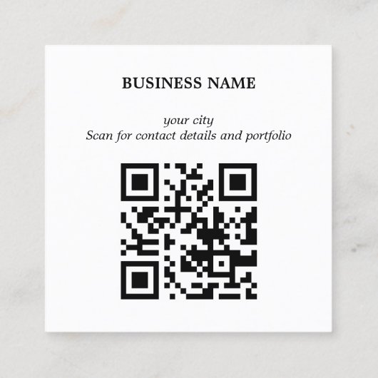 Modern Bold Stripes Green Deep Red QR code スクエア名刺 (裏面)