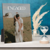 Modern Bold Typography Engagement Photo フォトプラーク (側面)