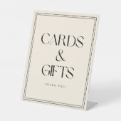Modern Bold Typography Wedding "Cards & Gifts" 台座サイン (正面)