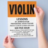 Modern Bold, Violin Lessons Advertising チラシ (手)