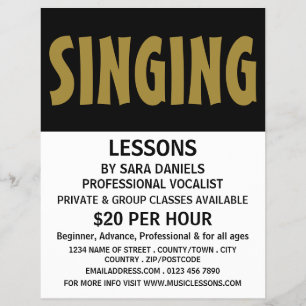 Modern Bold, Vocalist Lessons Advertising チラシ