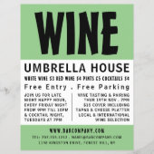 Modern Bold, Wine Bar/Winery Advertising チラシ (正面)