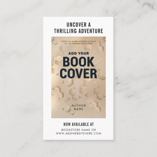 Modern Book Launch Author Marketing QR Code 名刺 (正面)