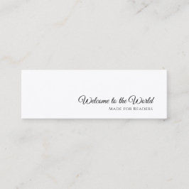 Modern Bookmark | Minimalist Bookstore Design スキニー名刺