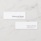 Modern Bookmark | Minimalist Bookstore Design スキニー名刺 (正面/裏面)