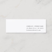 Modern Bookmark | Minimalist Bookstore Design スキニー名刺 (裏面)