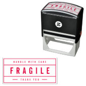 Modern Border Bold Handle With Care Thank Fragile セルフインキングスタンプ (インサイチュ)